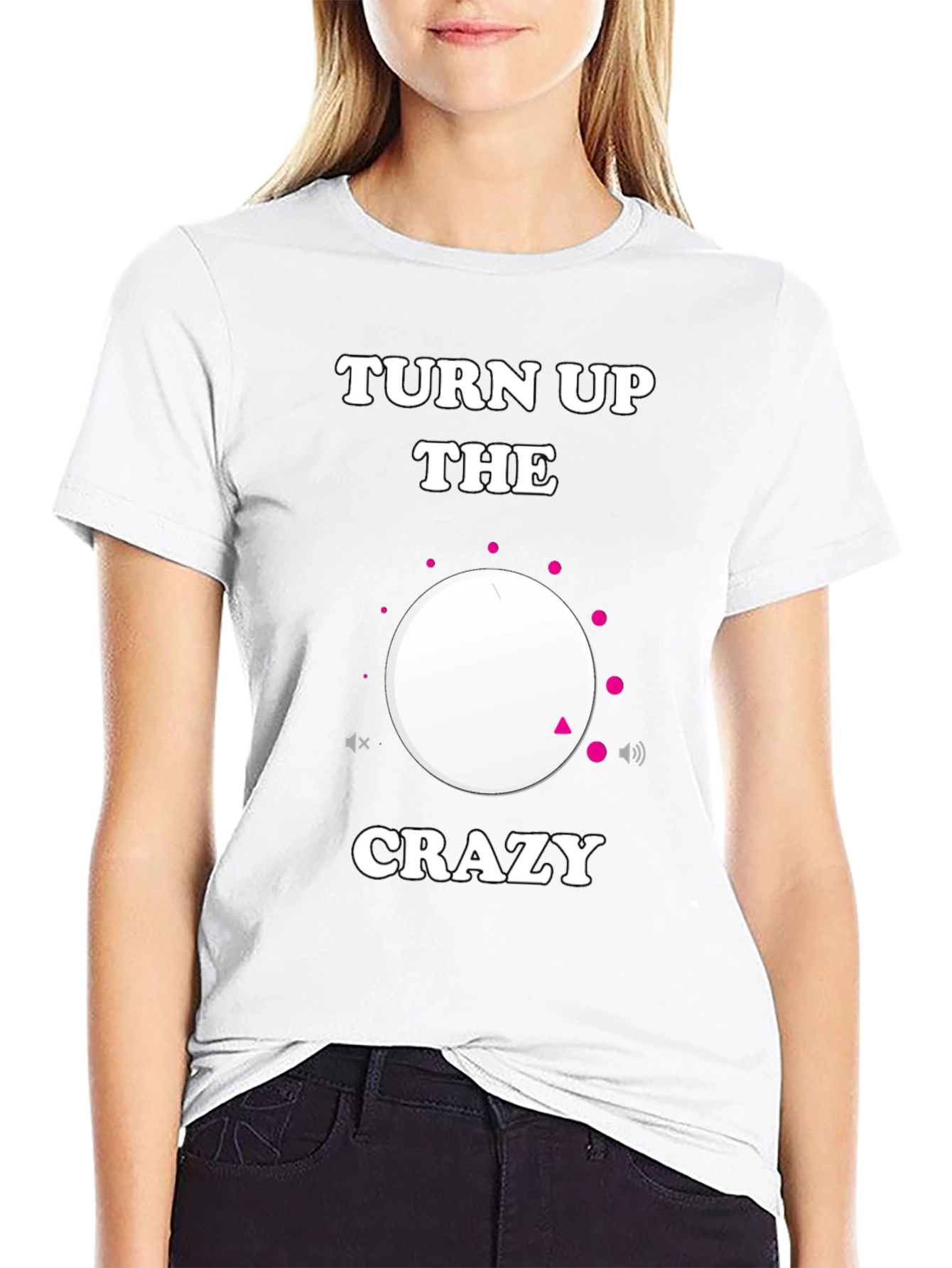 Turn Up the Crazy Black Graphic Tee