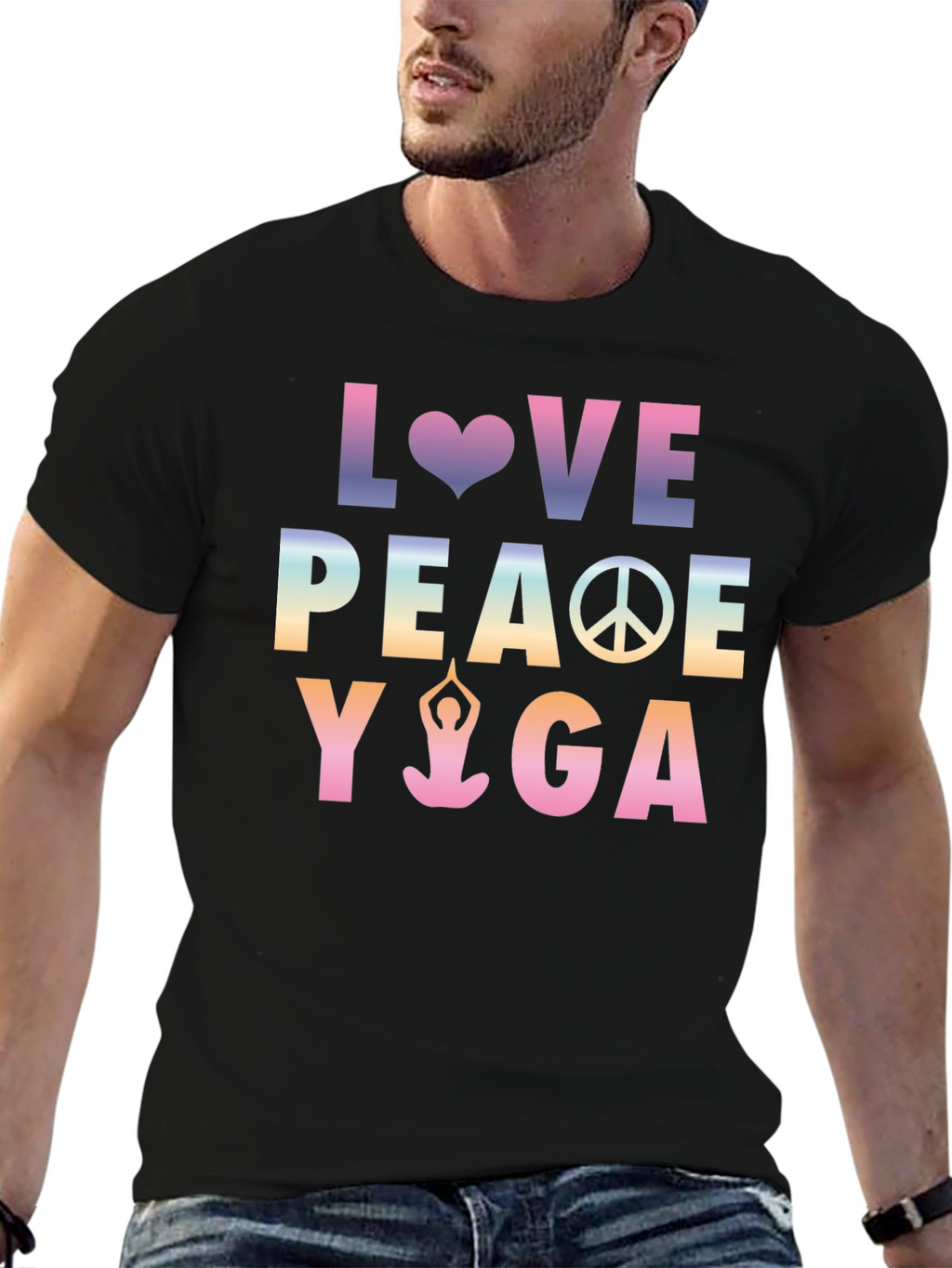 Love Peace Yoga Graphic T-Shirt