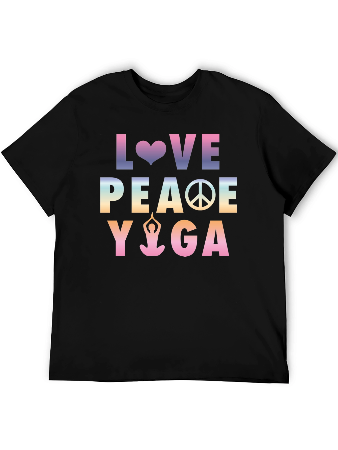 Love Peace Yoga Graphic T-Shirt