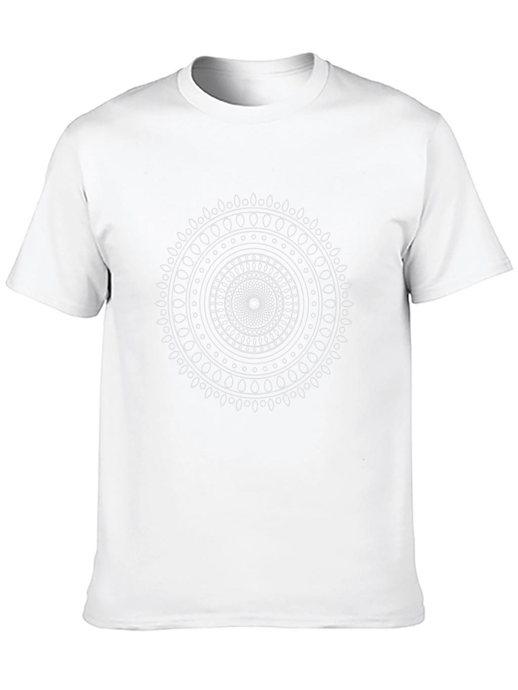 Geometric Mandala Graphic Print Black T-Shirt
