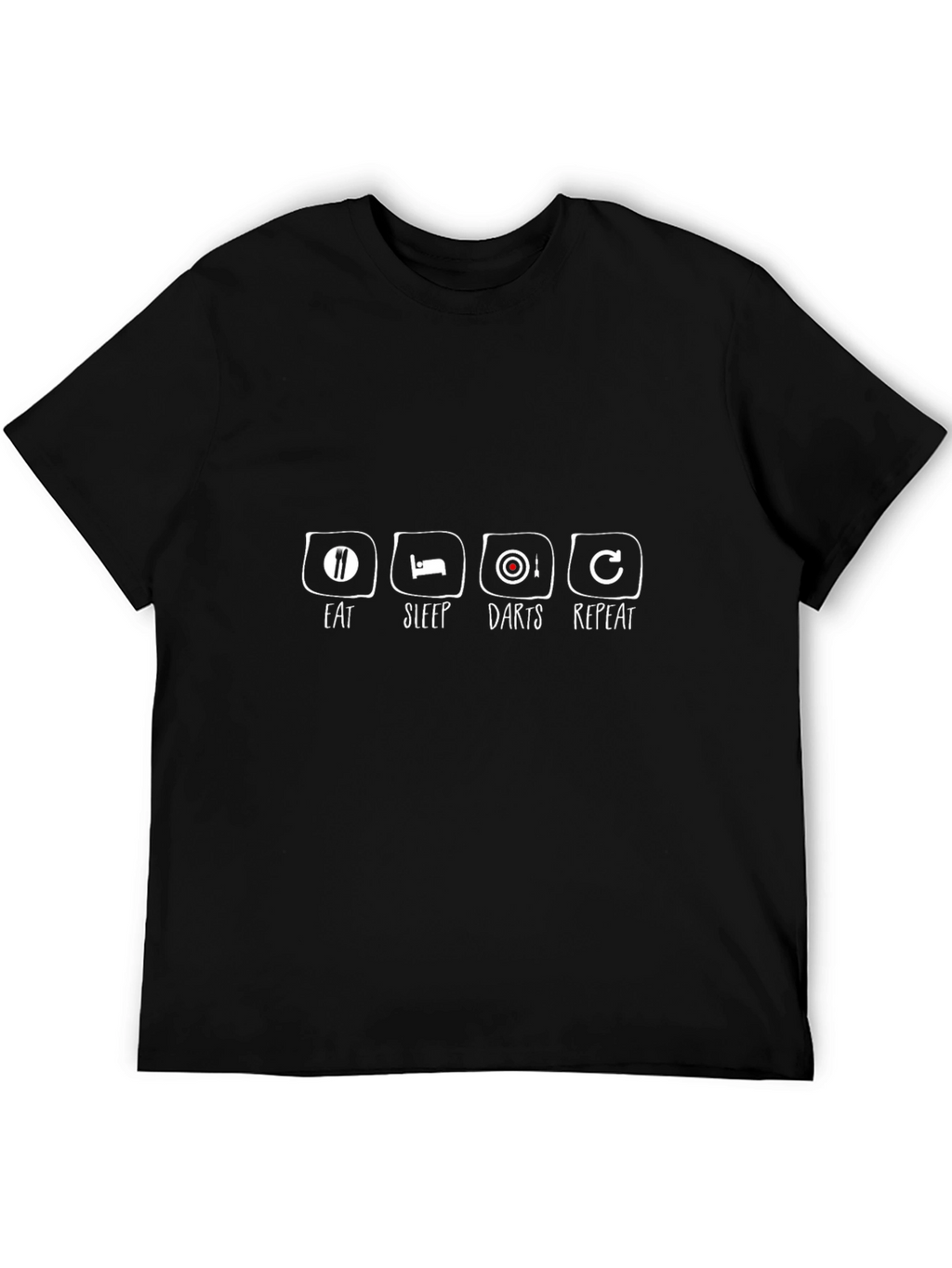 Eat Sleep Darts Repeat Black T-Shirt
