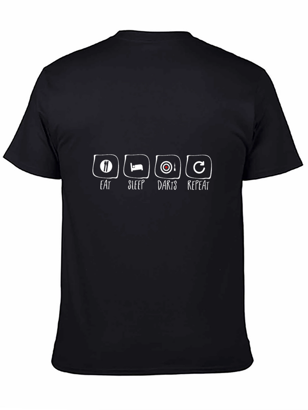 Eat Sleep Darts Repeat Black T-Shirt