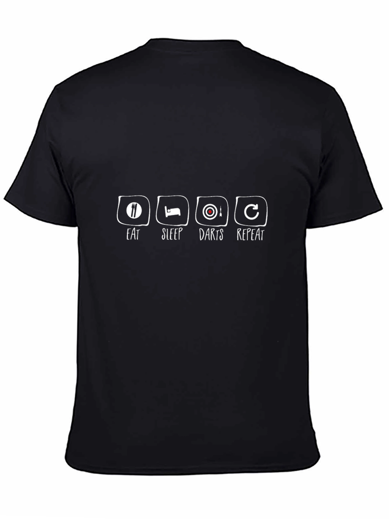 Eat Sleep Darts Repeat Black T-Shirt