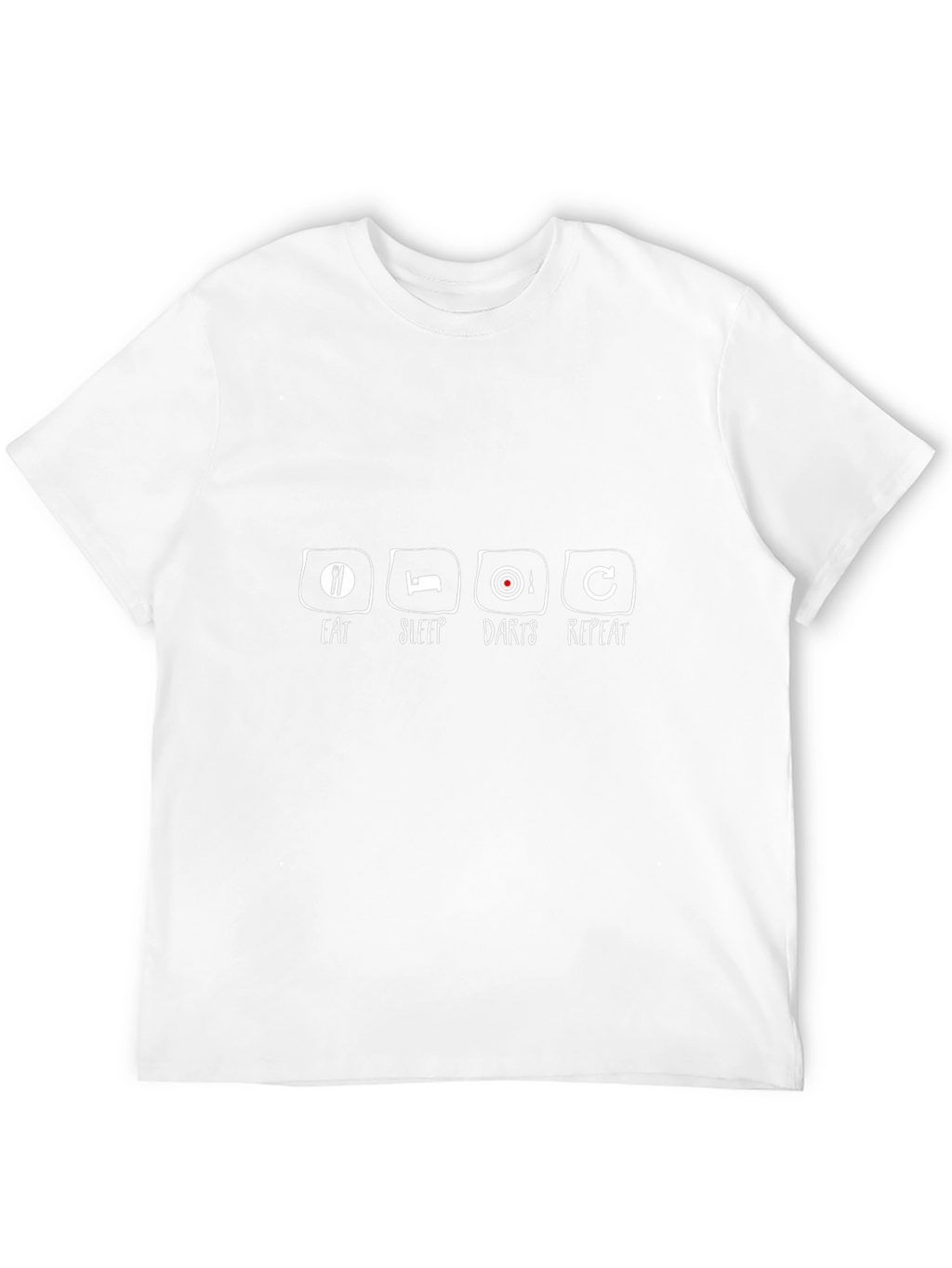 Eat Sleep Darts Repeat Black T-Shirt