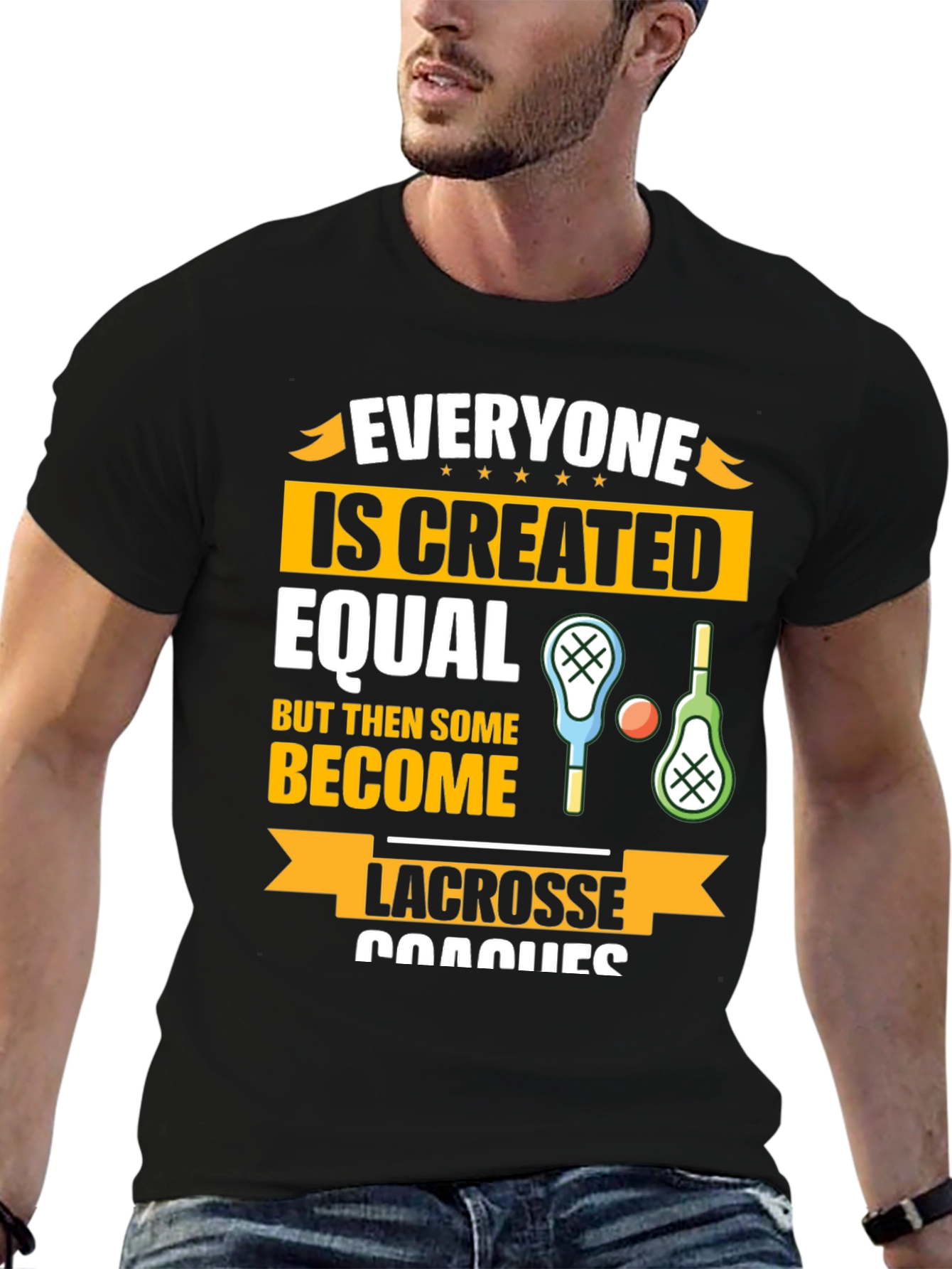 Lacrosse Coaches Graphic T-Shirt - Everyone is Created Equal