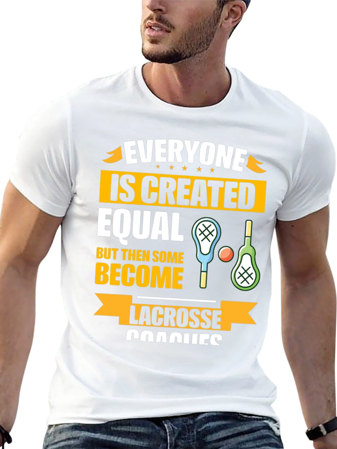 Lacrosse Coaches Graphic T-Shirt - Everyone is Created Equal