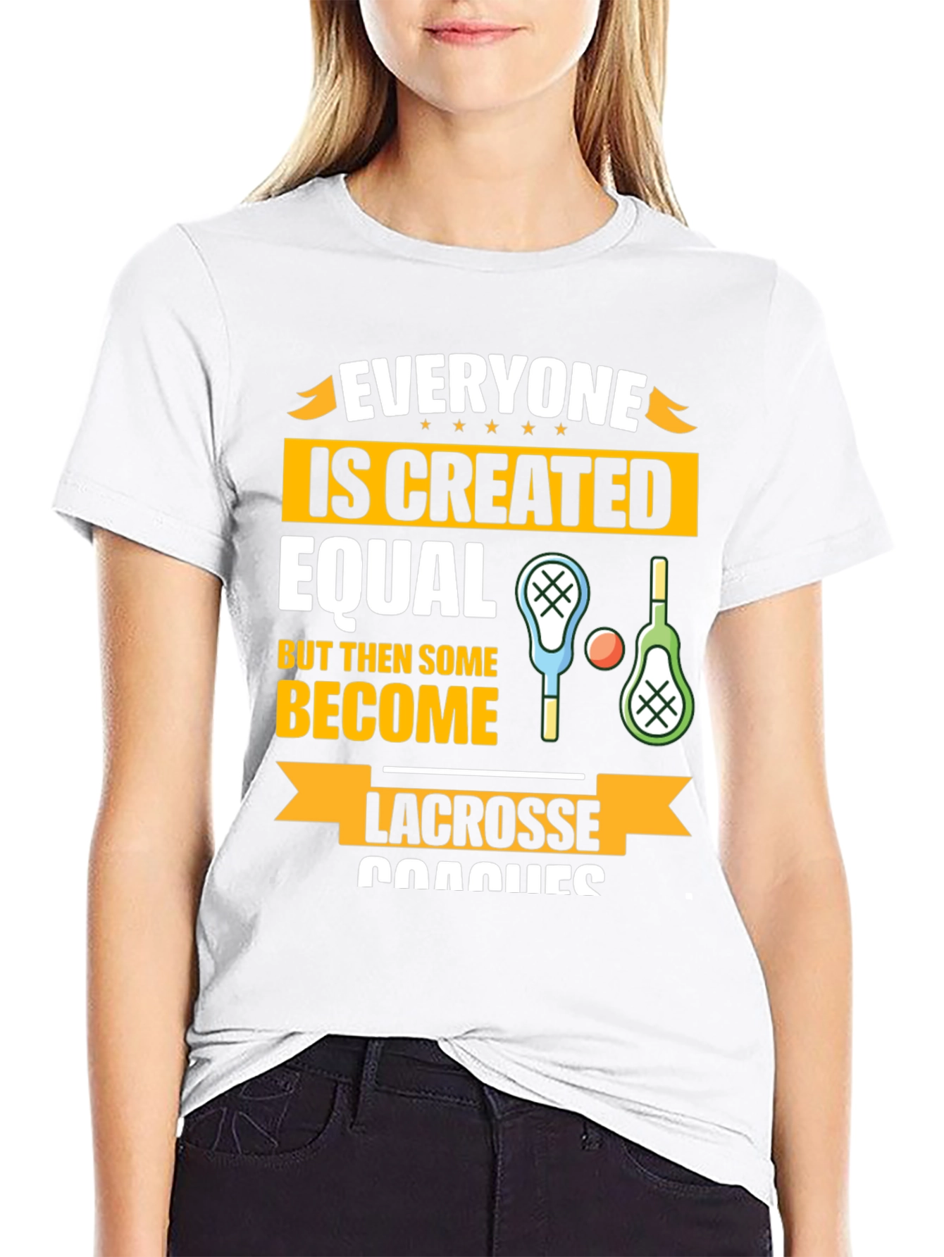 Lacrosse Coaches Graphic T-Shirt - Everyone is Created Equal