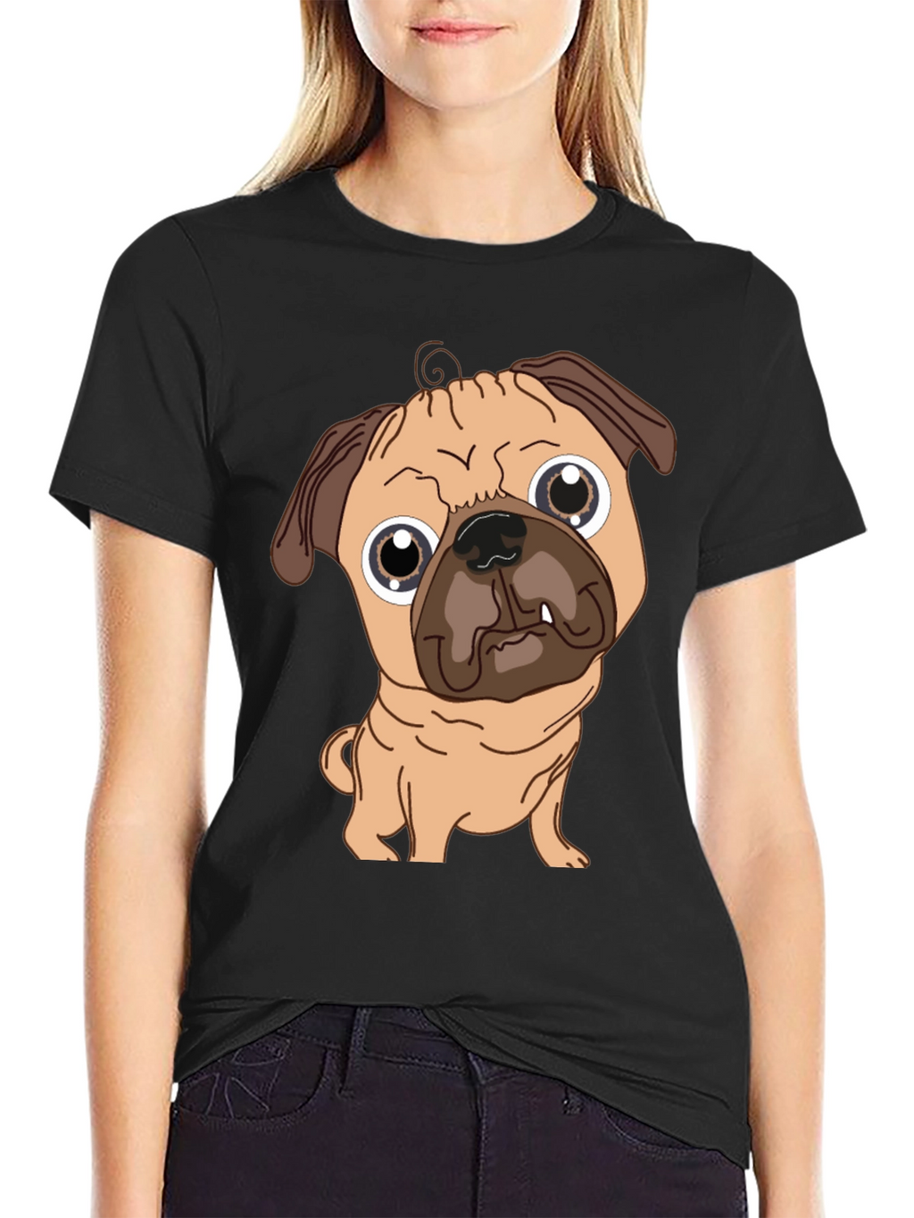 Pug Graphic Tee - Cute Dog T-Shirt