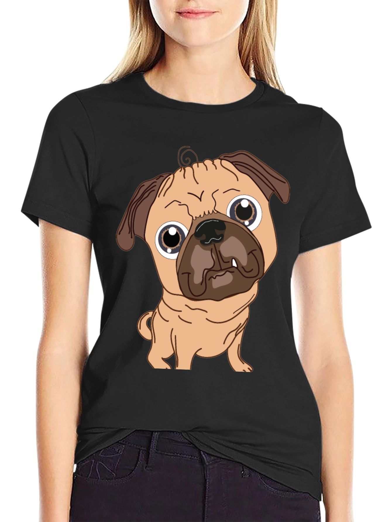Pug Graphic Tee - Cute Dog T-Shirt