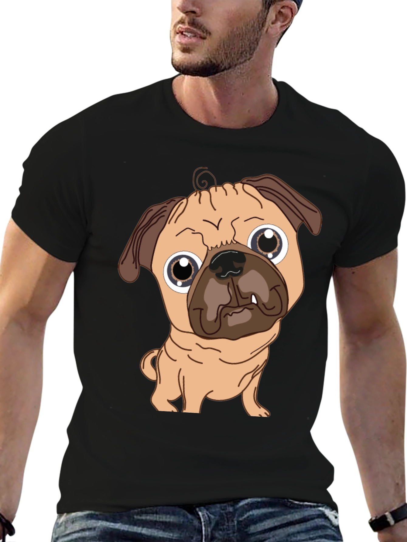 Pug Graphic Tee - Cute Dog T-Shirt