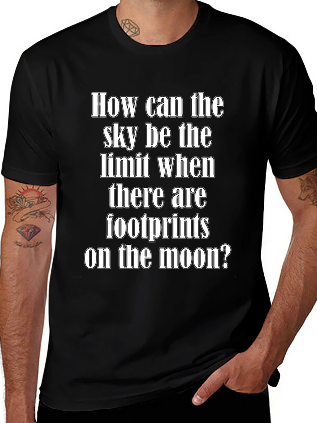Inspirational Moon Footprints Graphic Tee