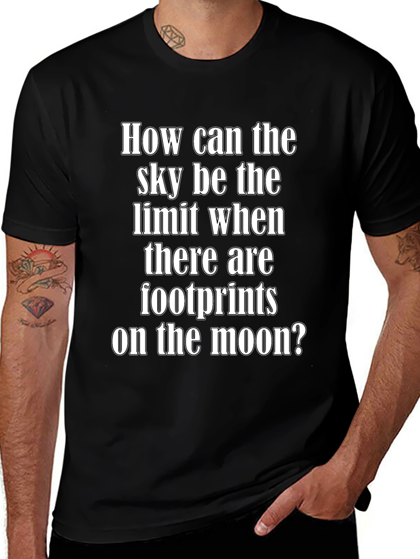 Inspirational Moon Footprints Graphic Tee