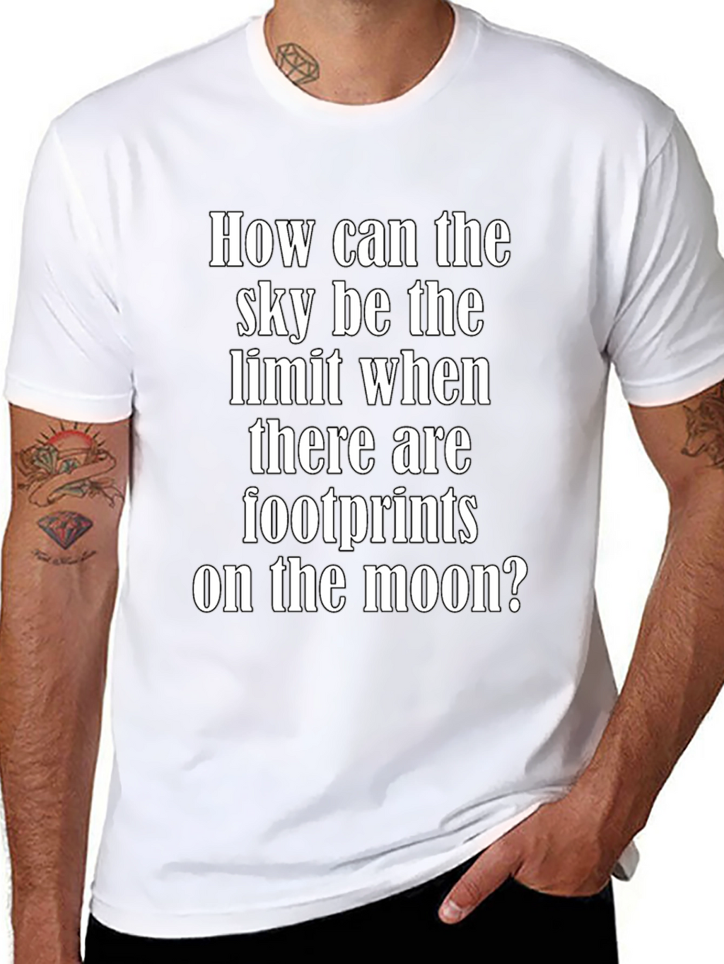 Inspirational Moon Footprints Graphic Tee