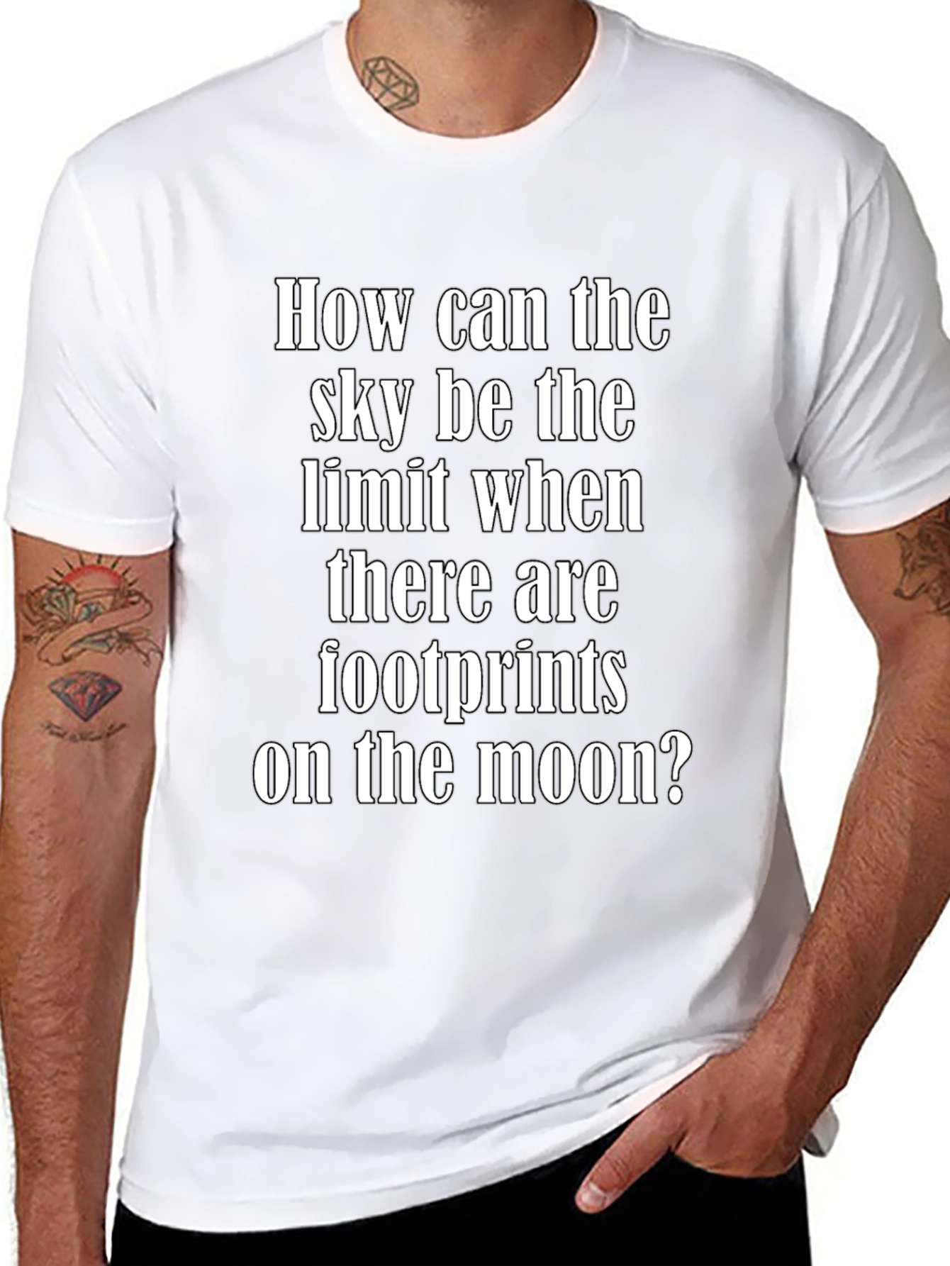 Inspirational Moon Footprints Graphic Tee