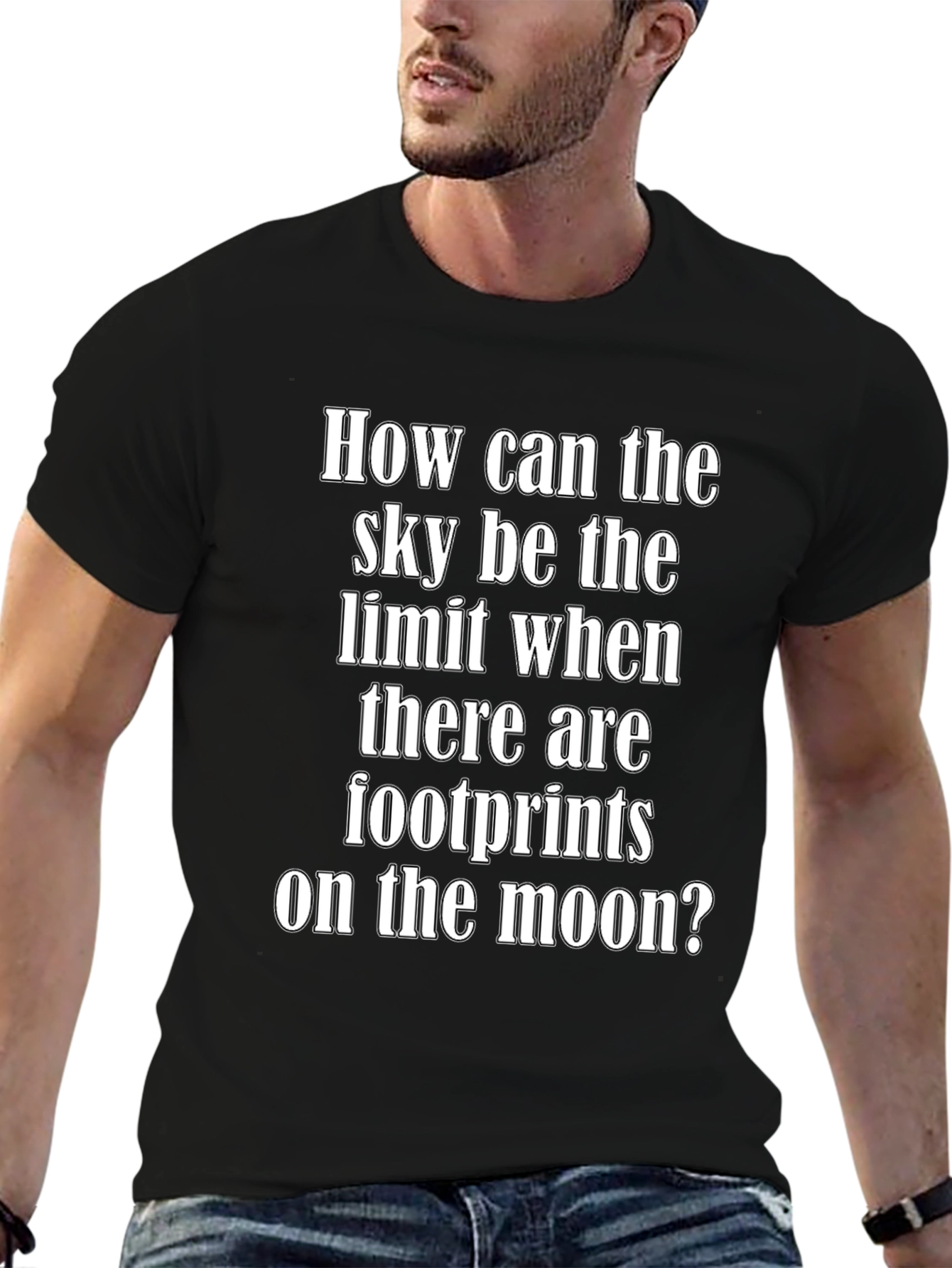 Inspirational Moon Footprints Graphic Tee
