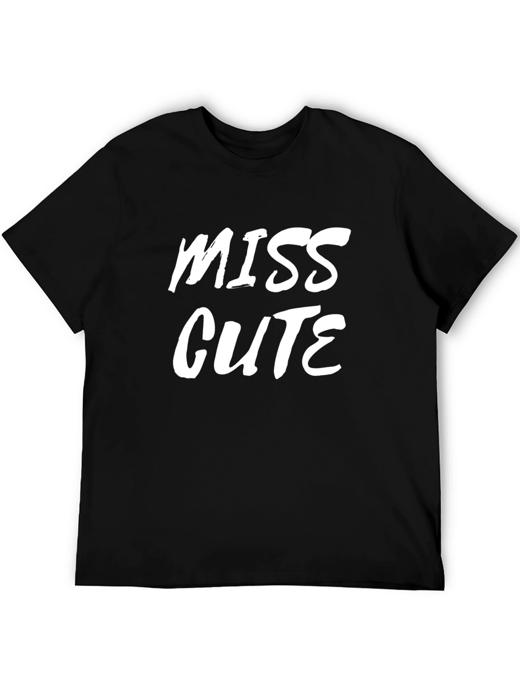 Miss Cute Black Graphic Tee