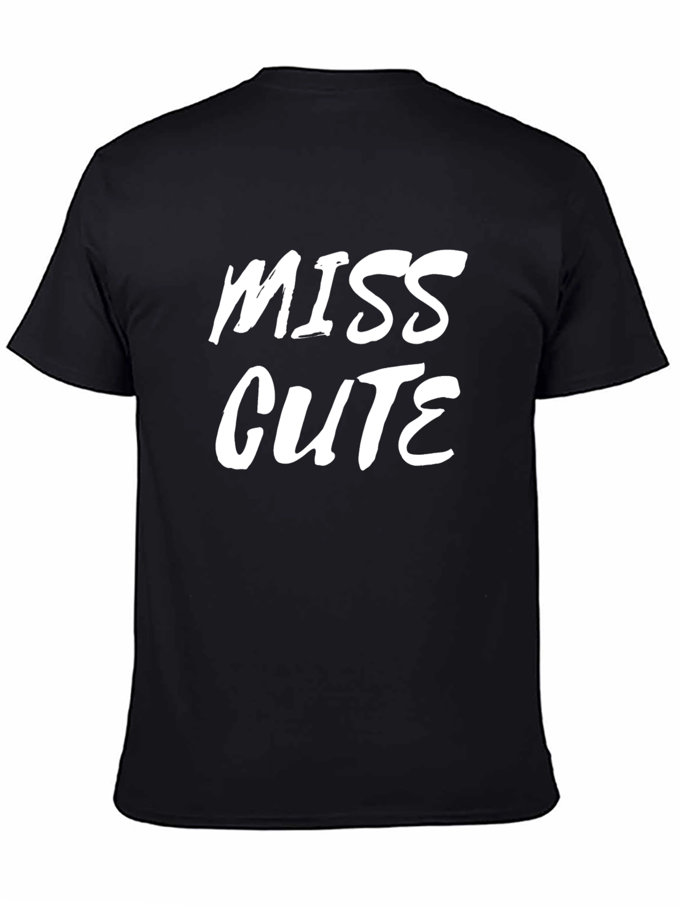 Miss Cute Black Graphic Tee