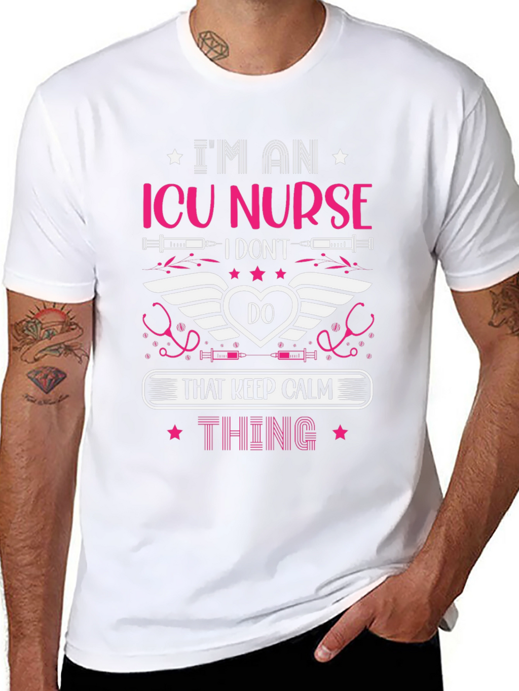 ICU Nurse Graphic T-Shirt: Keep Calm Thing