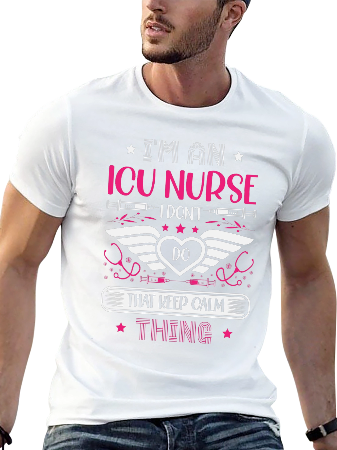 ICU Nurse Graphic T-Shirt: Keep Calm Thing