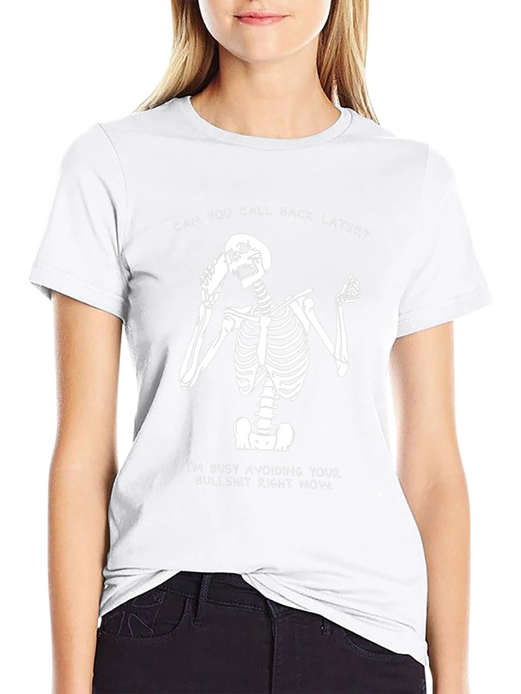 Sarcastic Skeleton T-Shirt - Call Back Later Tee