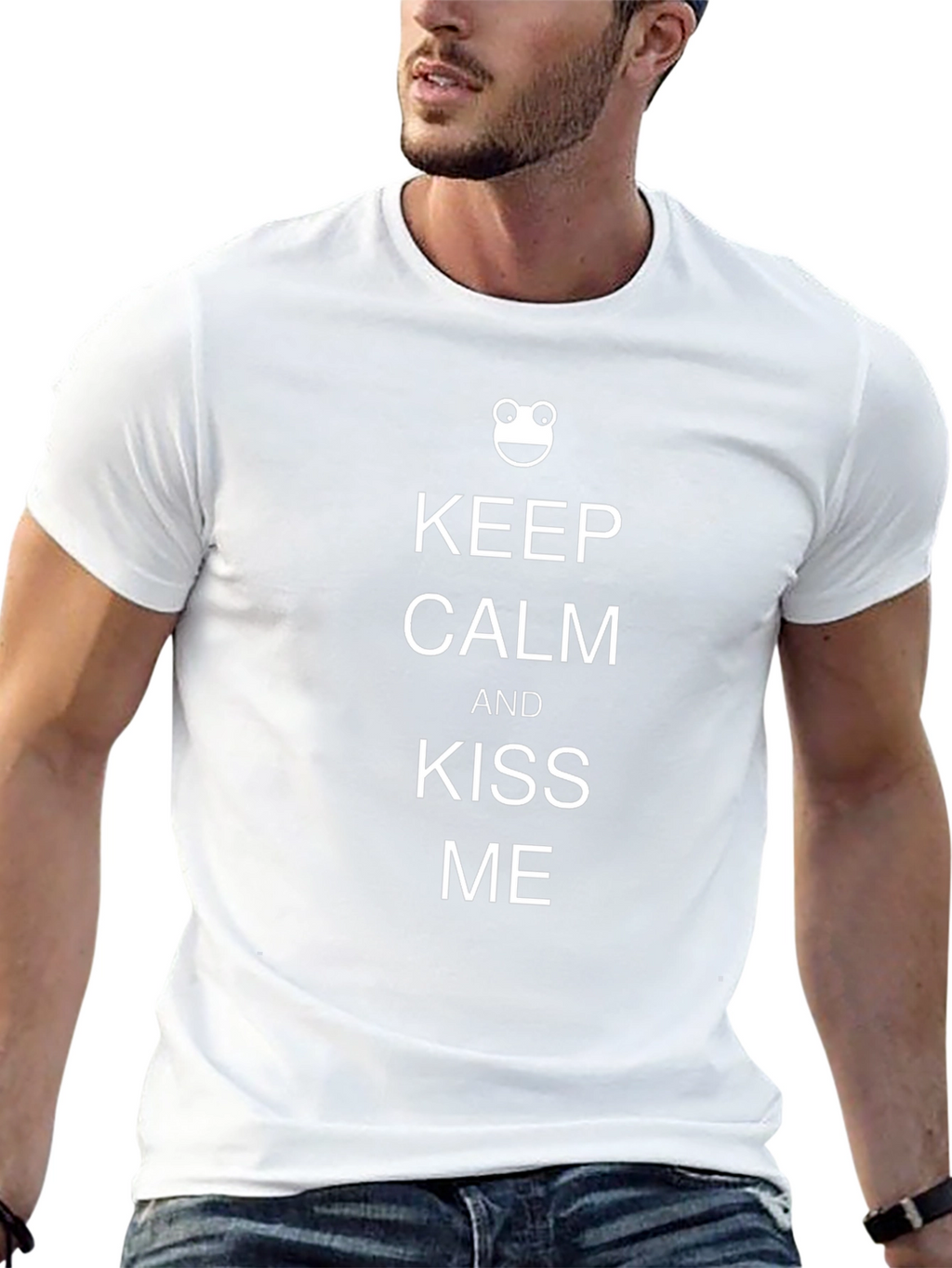 Keep Calm & Kiss Me Black T-Shirt