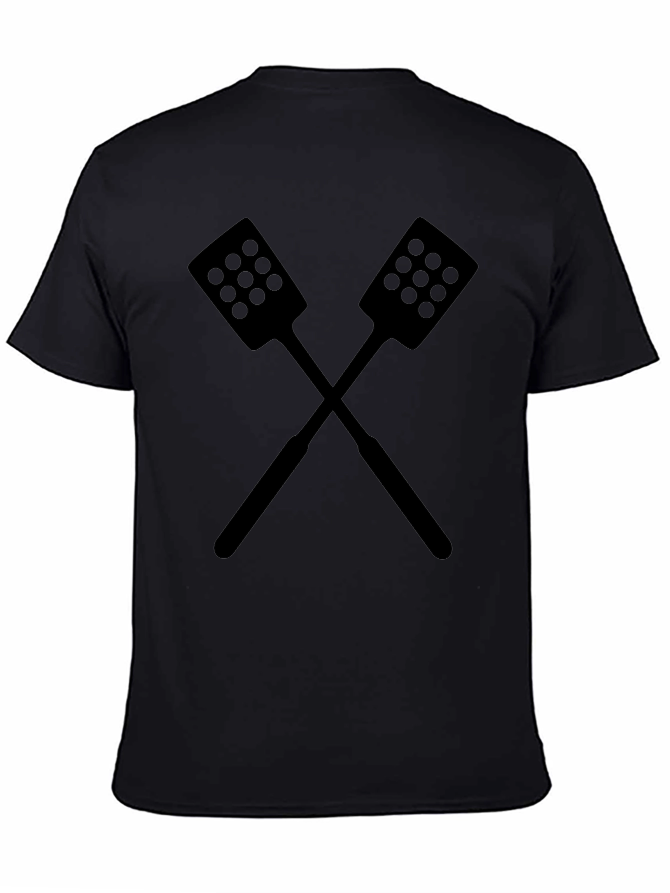 Crossed Spatulas Black Graphic Tee Shirt