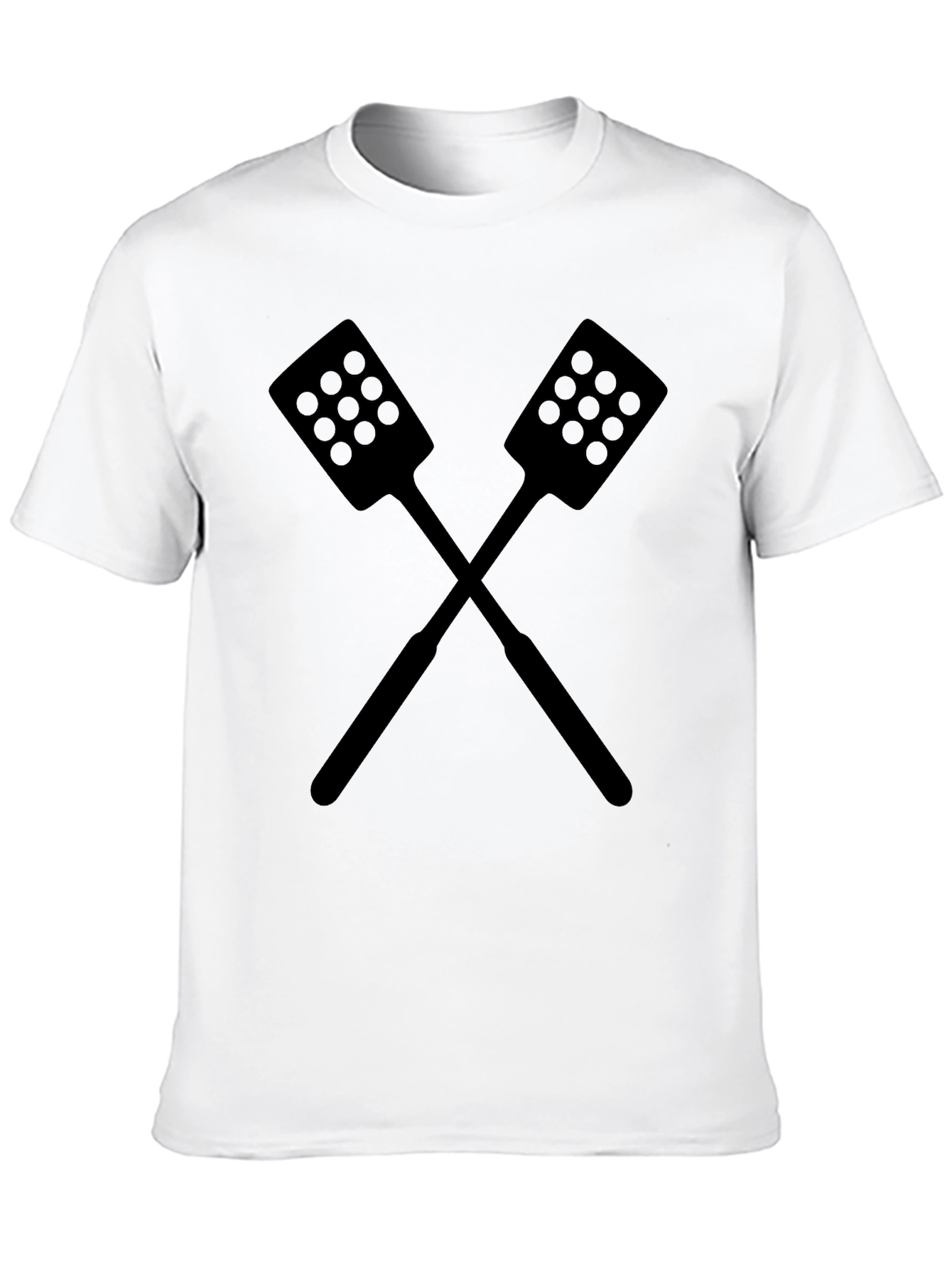 Crossed Spatulas Black Graphic Tee Shirt