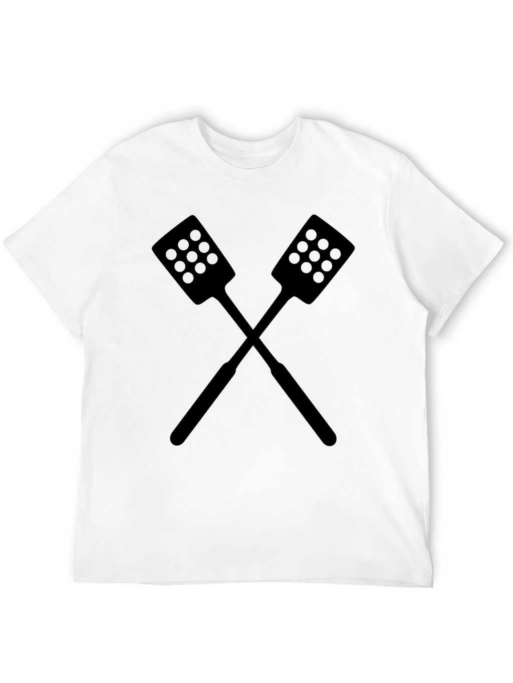 Crossed Spatulas Black Graphic Tee Shirt