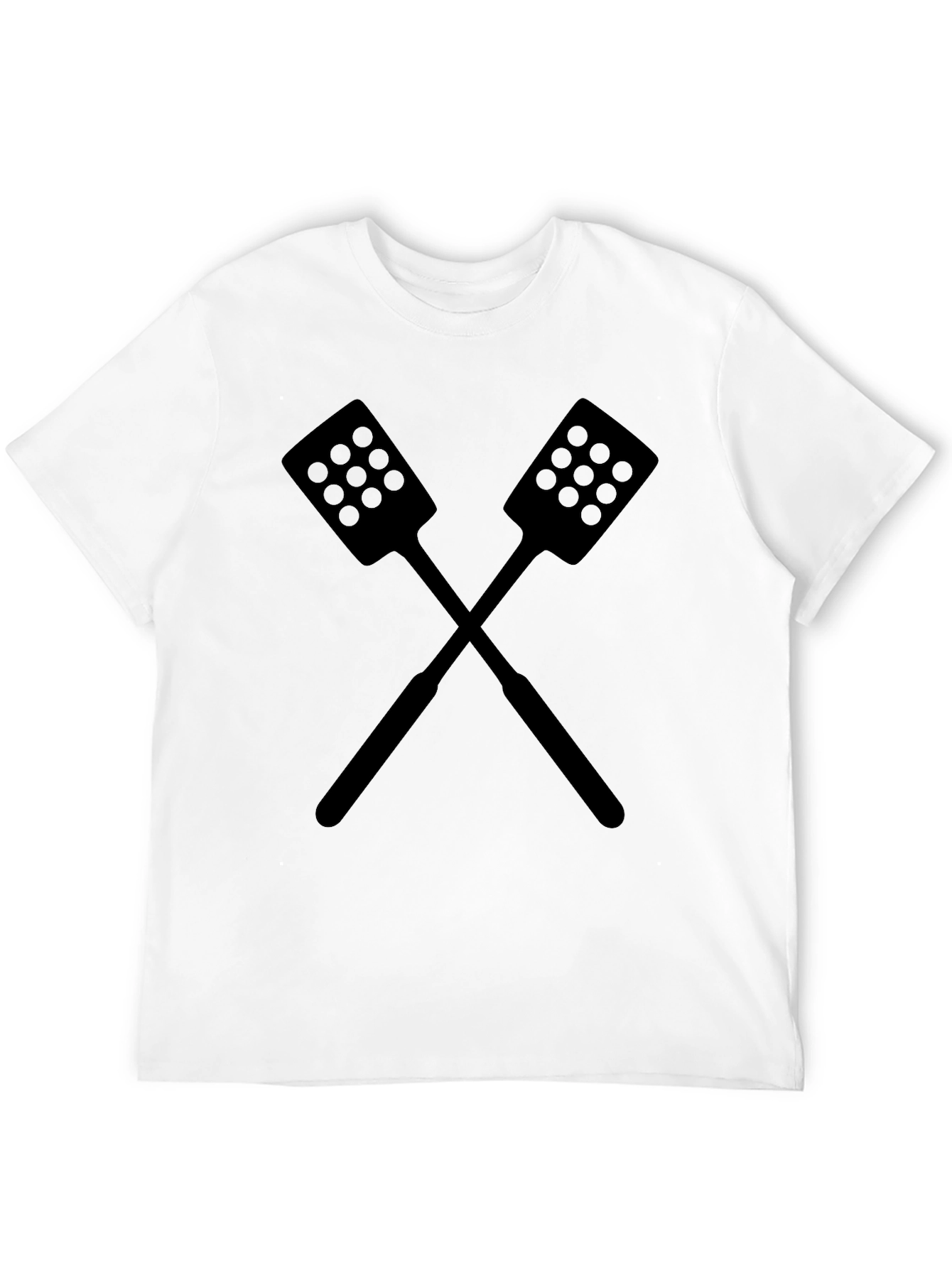 Crossed Spatulas Black Graphic Tee Shirt