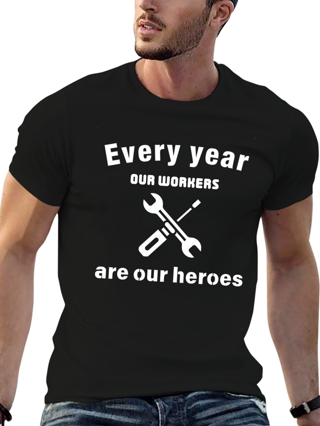 Worker Appreciation Graphic Tee - Black