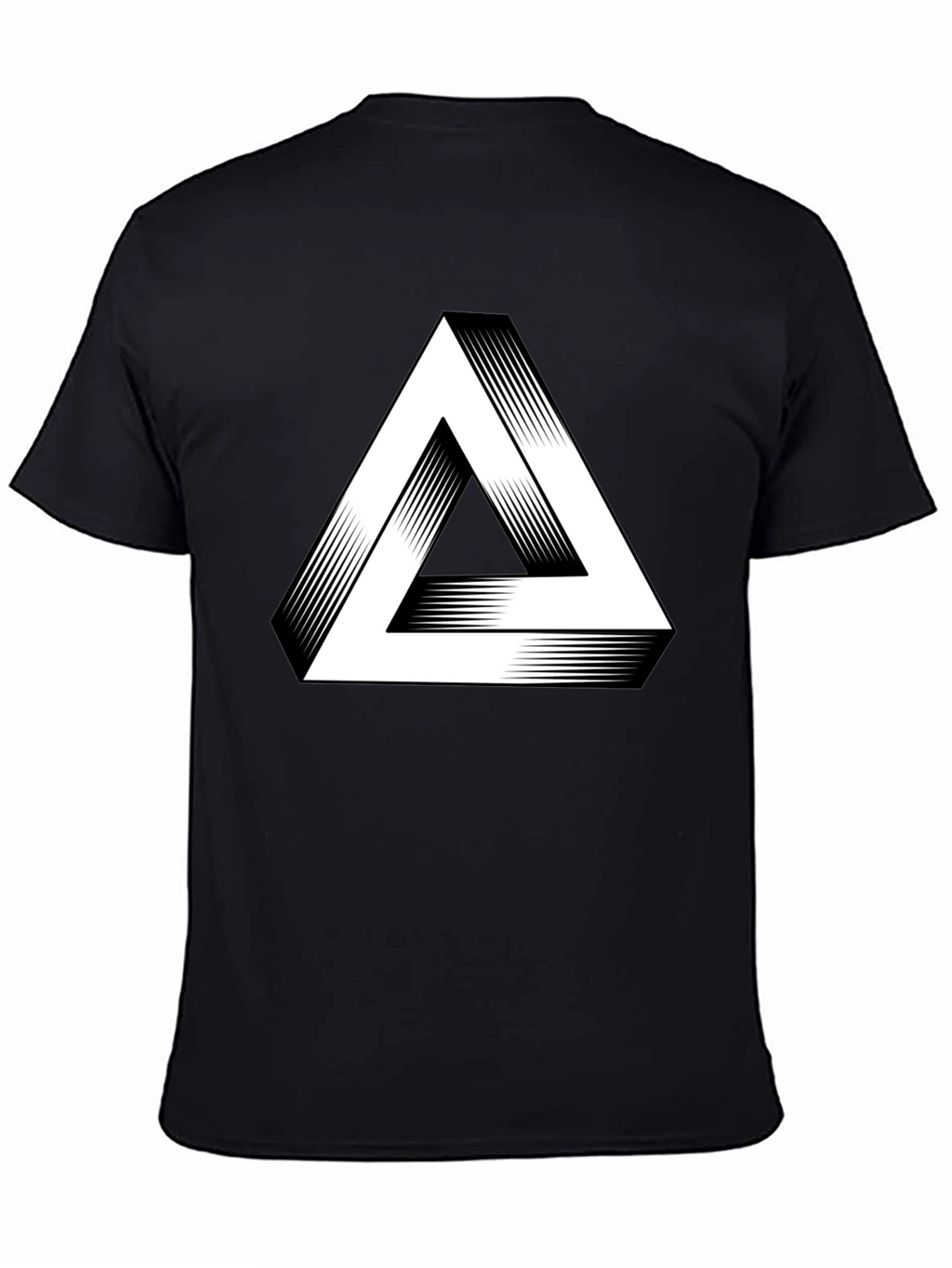 Impossible Triangle Graphic Tee - Optical Illusion T-Shirt