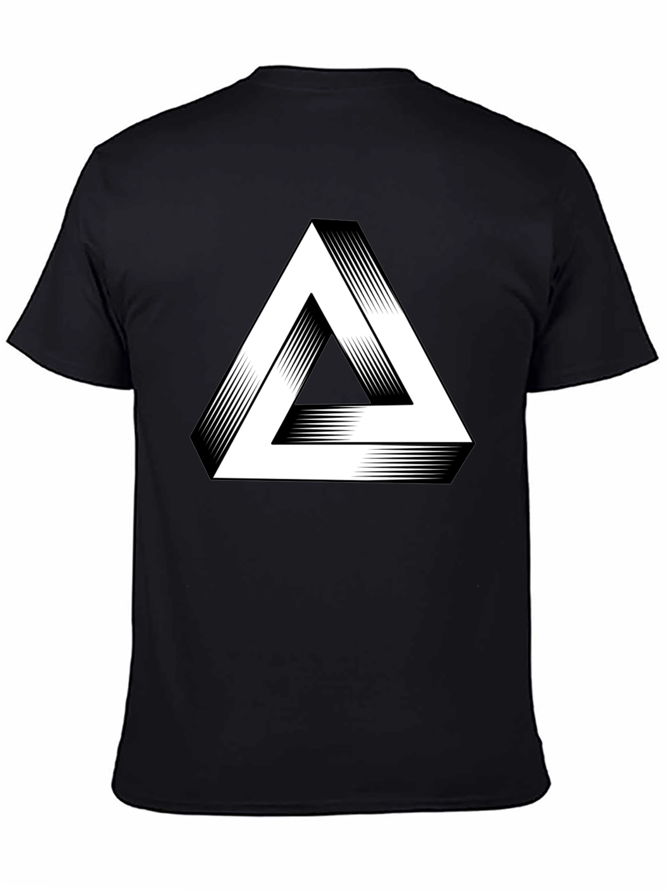 Impossible Triangle Graphic Tee - Optical Illusion T-Shirt