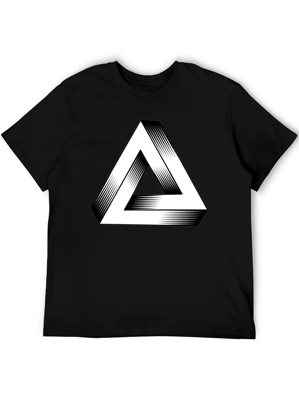 Impossible Triangle Graphic Tee - Optical Illusion T-Shirt