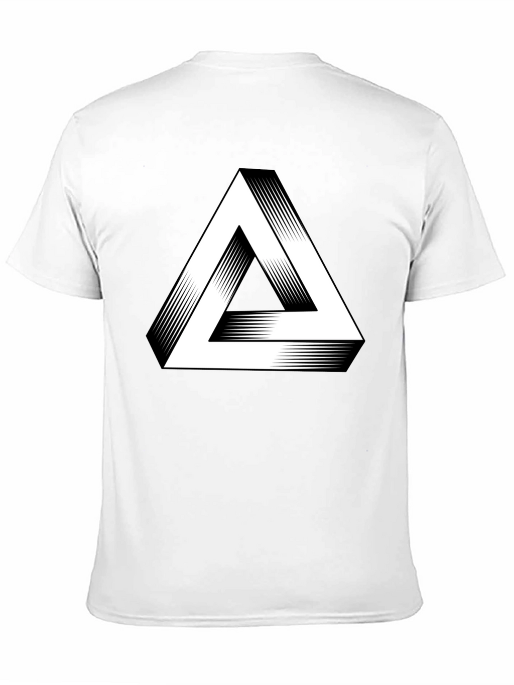 Impossible Triangle Graphic Tee - Optical Illusion T-Shirt