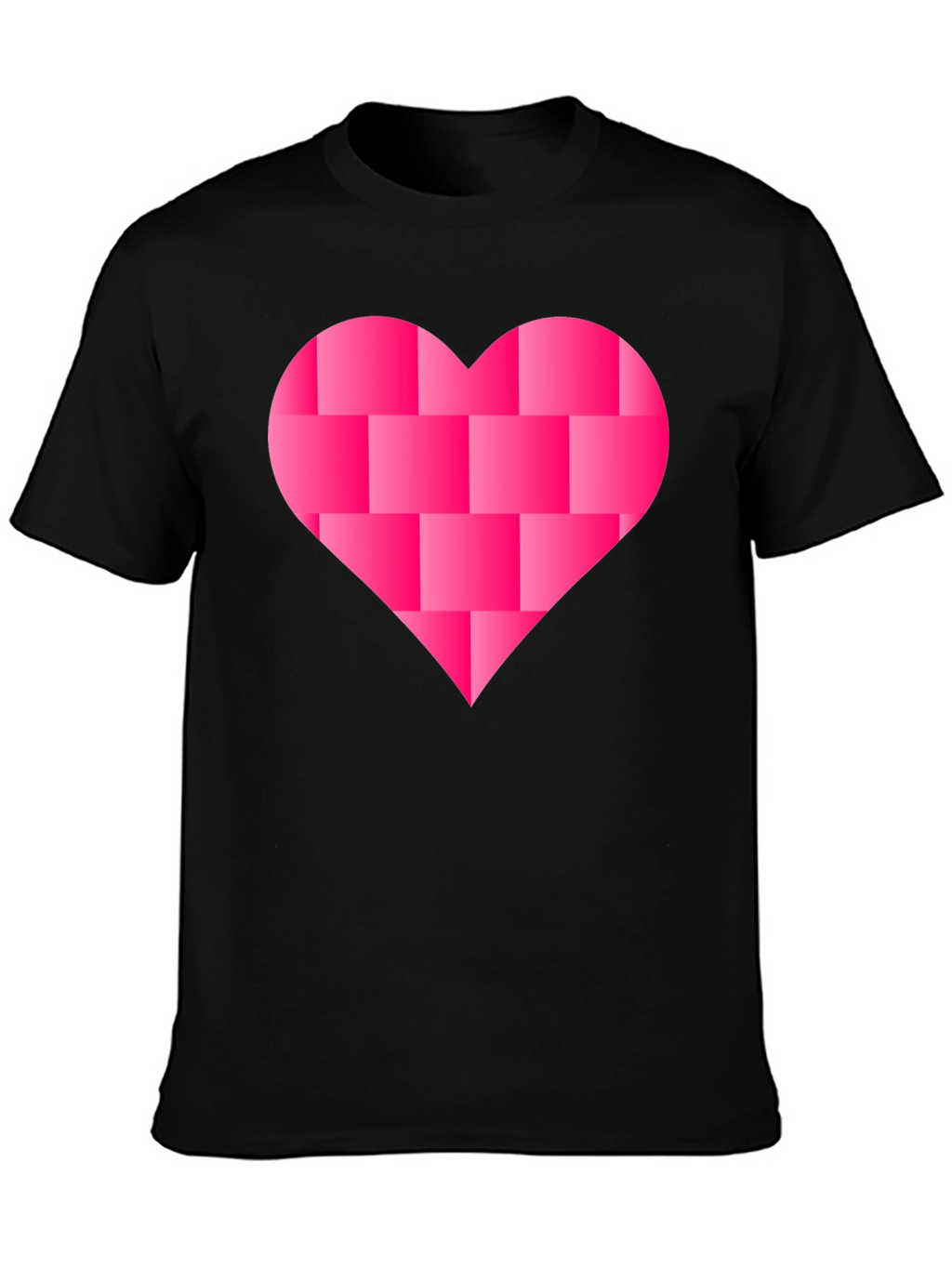 Heart Blocks Graphic Tee - Black Casual Shirt