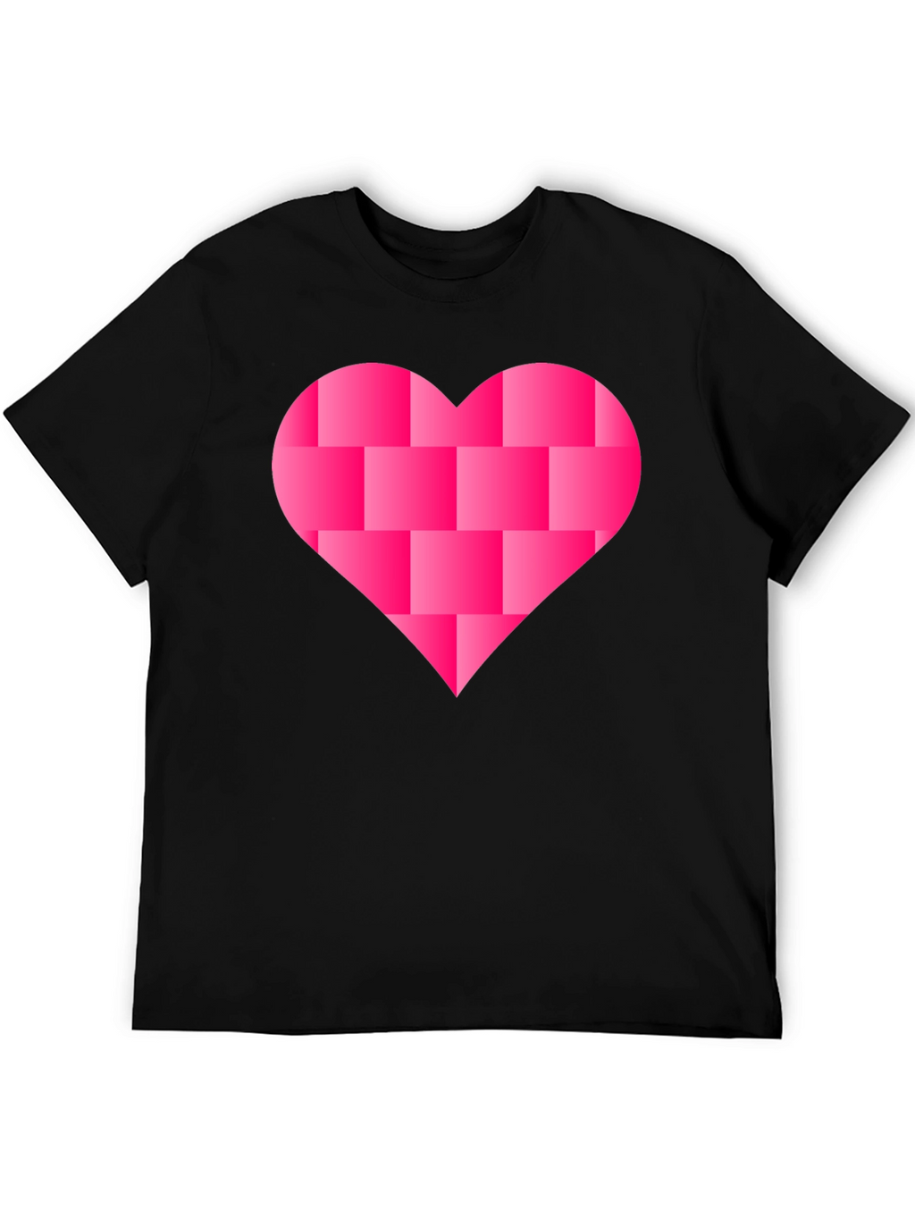 Heart Blocks Graphic Tee - Black Casual Shirt