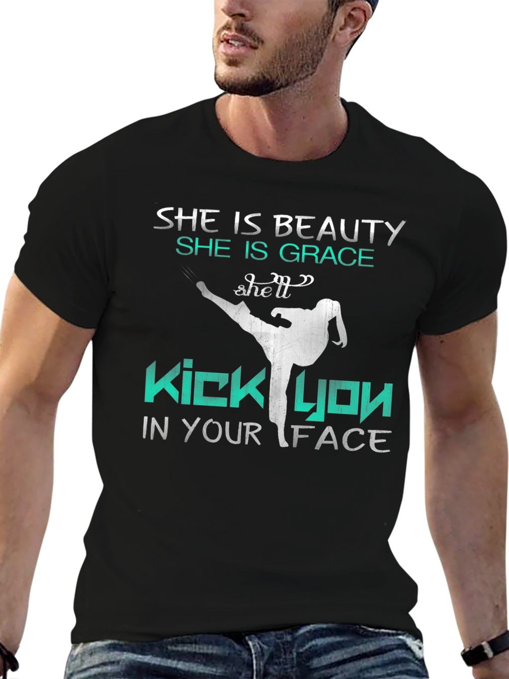 Beauty and Grace Kick Face T-Shirt