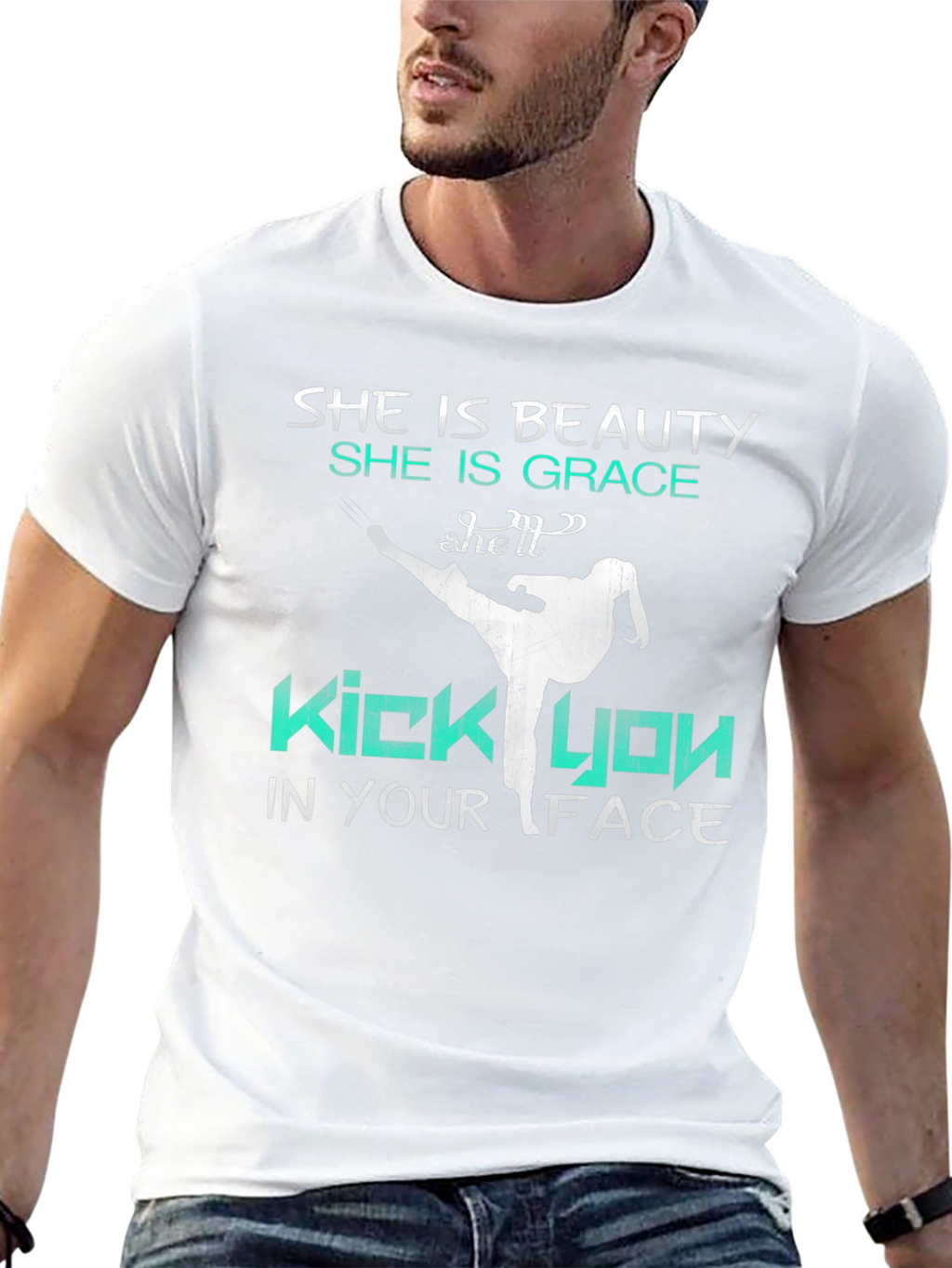 Beauty and Grace Kick Face T-Shirt