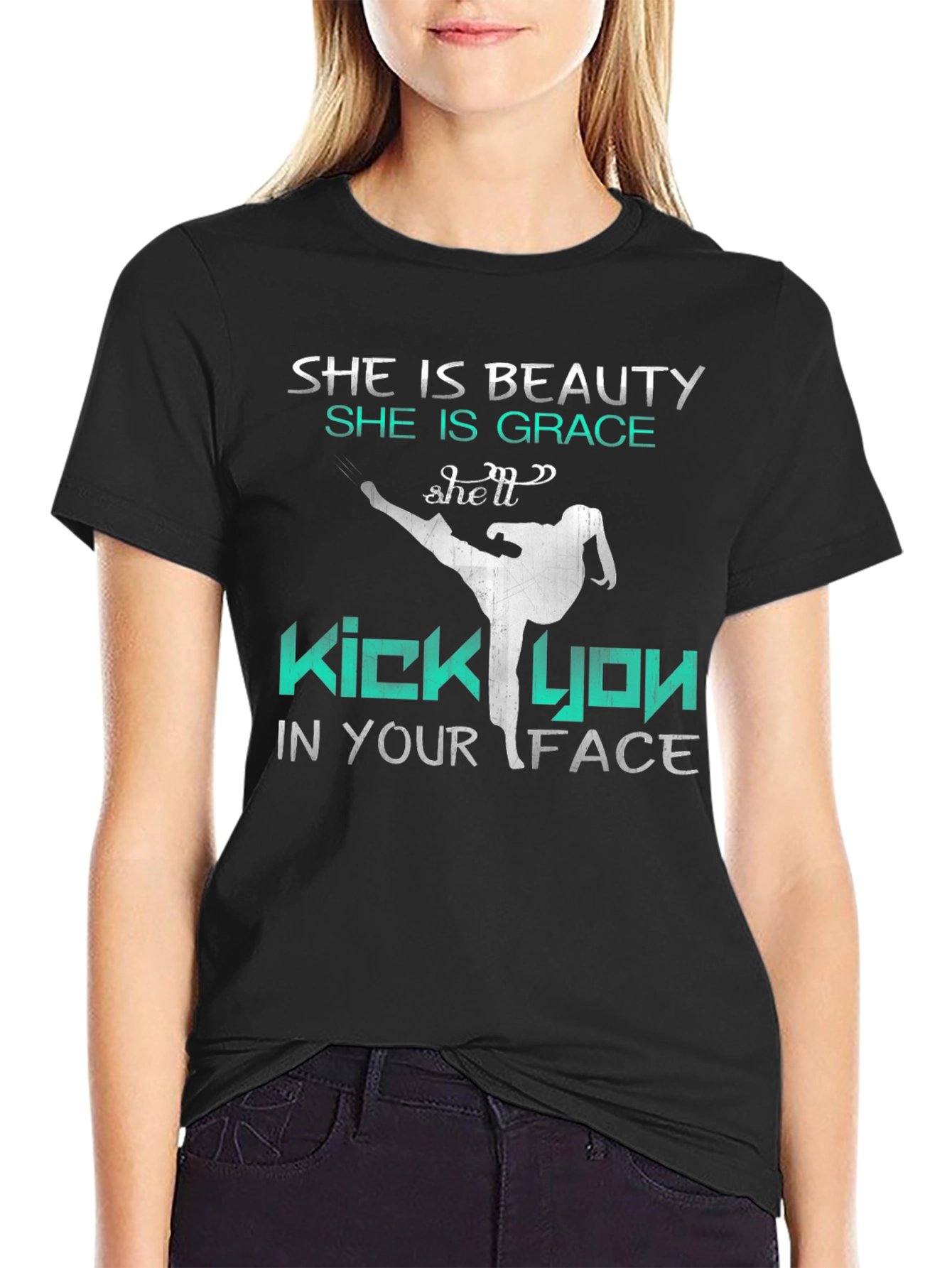 Beauty and Grace Kick Face T-Shirt