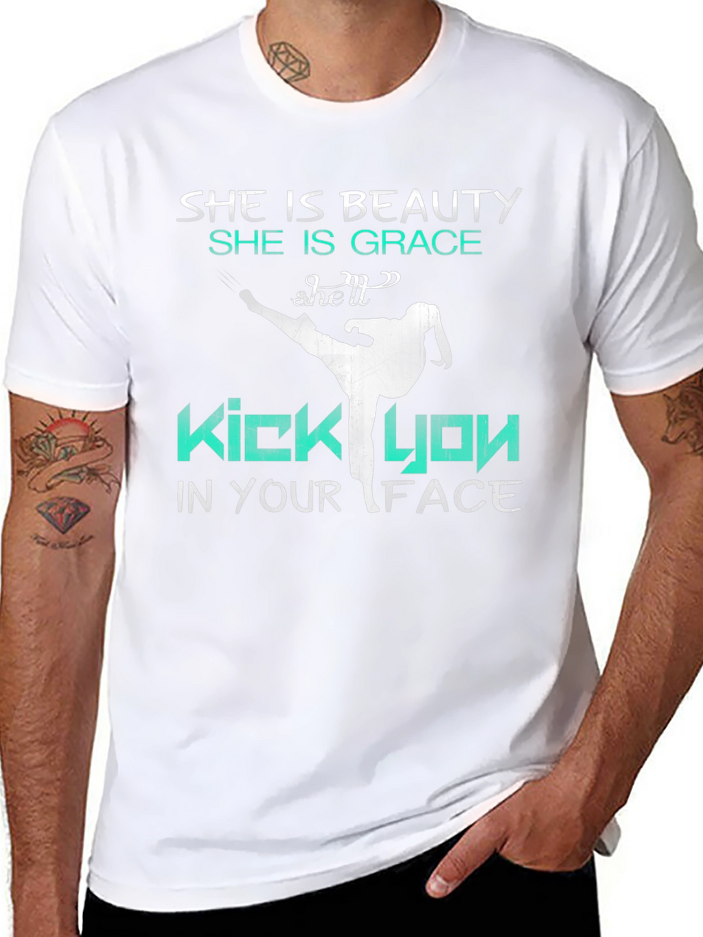Beauty and Grace Kick Face T-Shirt