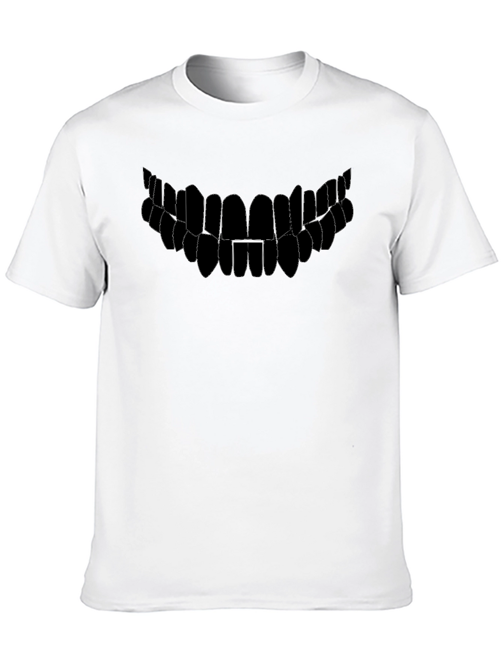Monster Smile Graphic Tee - Black Cotton T-Shirt