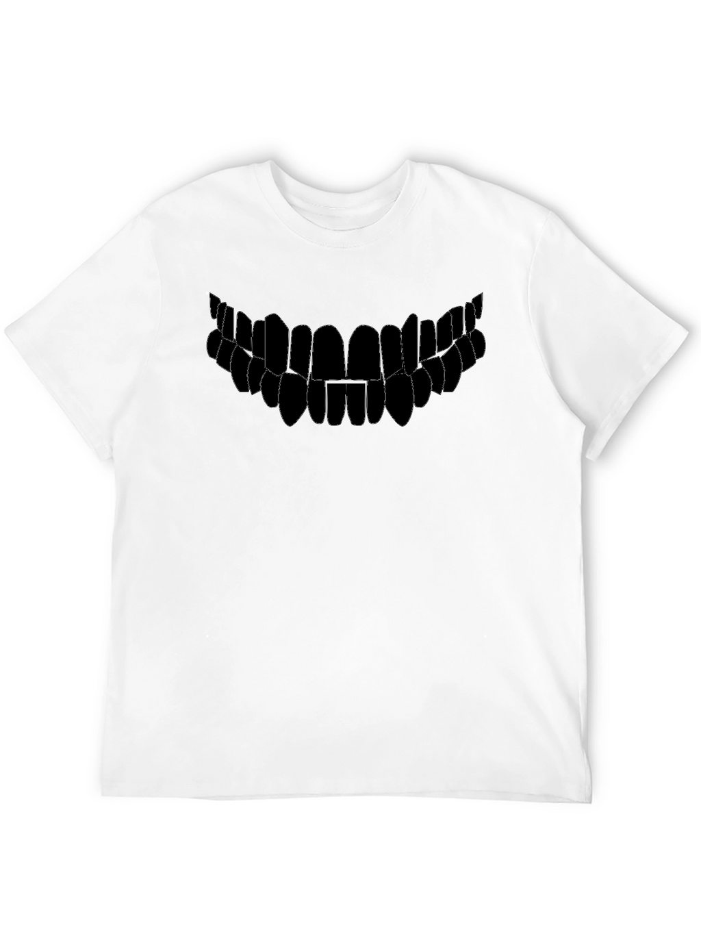 Monster Smile Graphic Tee - Black Cotton T-Shirt
