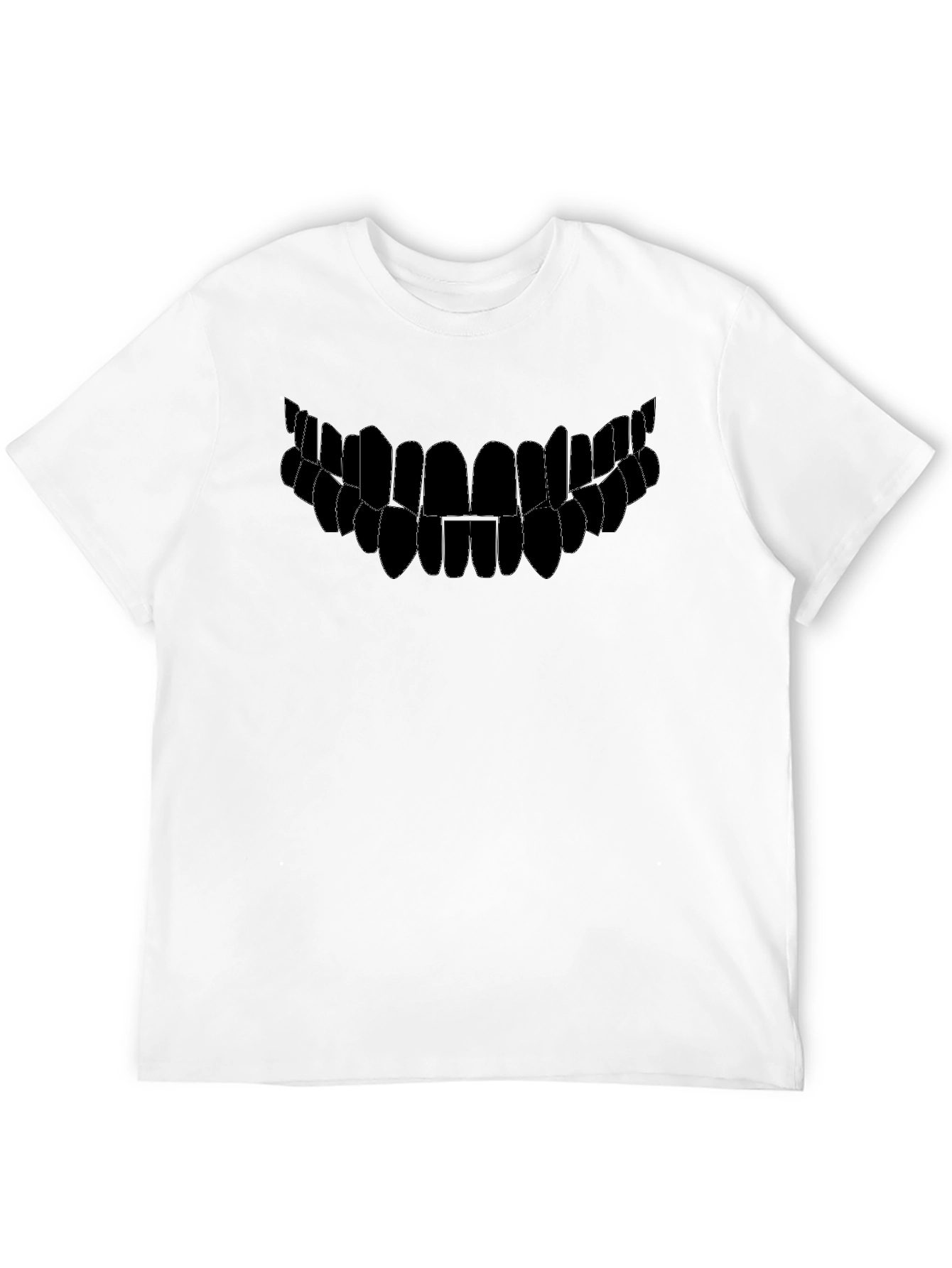 Monster Smile Graphic Tee - Black Cotton T-Shirt