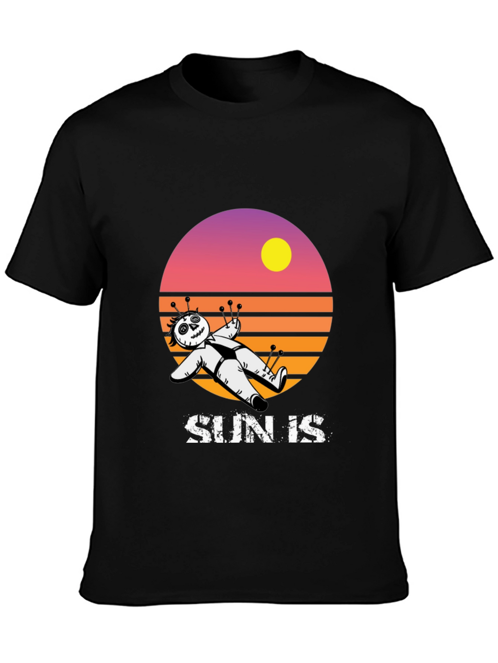 Voodoo Doll Sun Is Graphic T-Shirt - Black