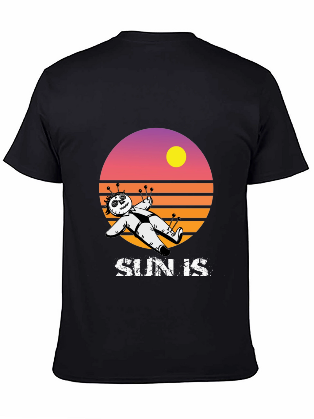 Voodoo Doll Sun Is Graphic T-Shirt - Black