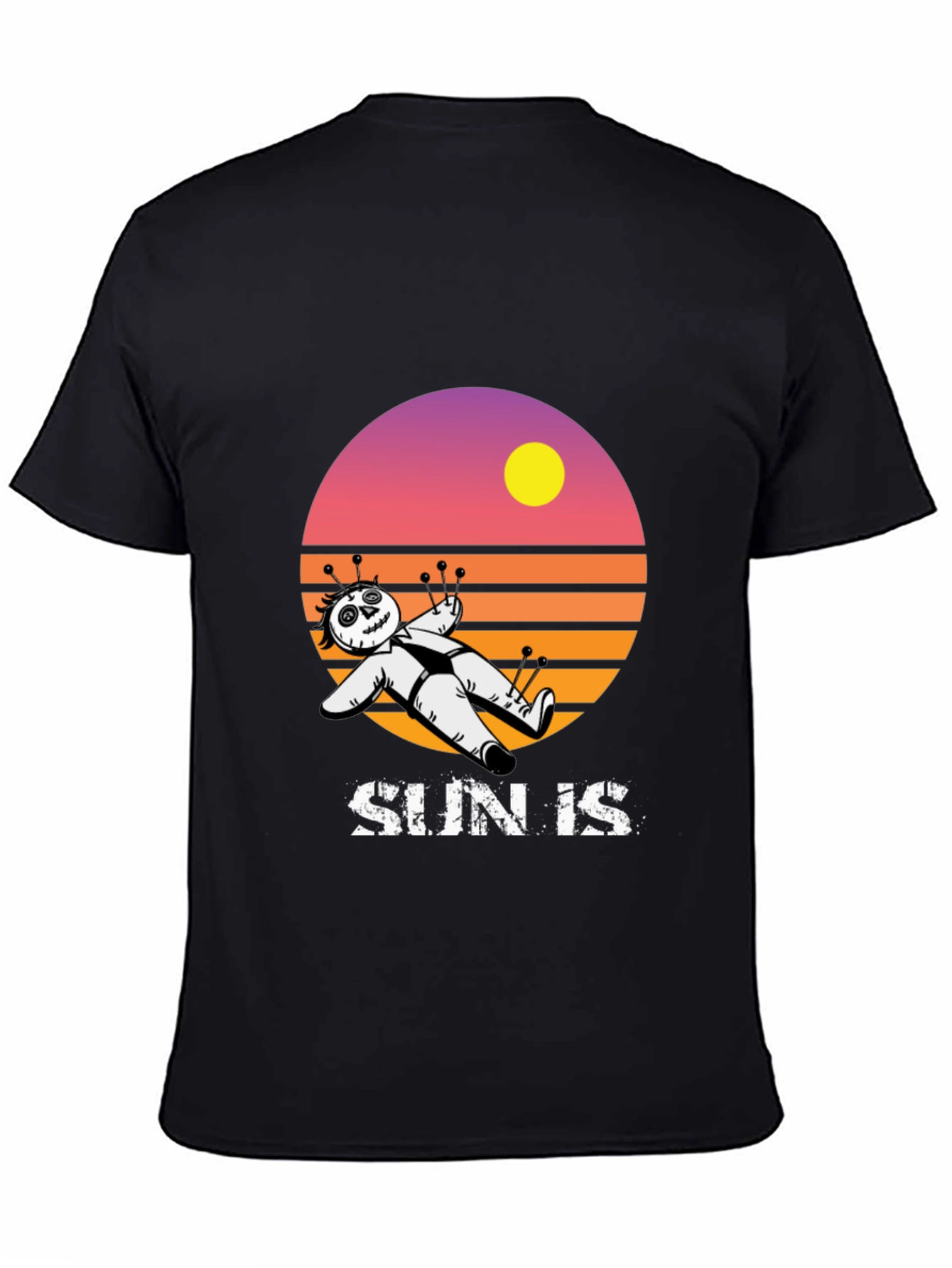 Voodoo Doll Sun Is Graphic T-Shirt - Black