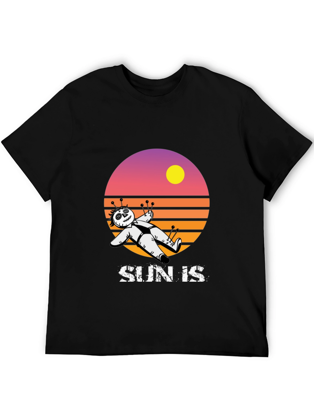 Voodoo Doll Sun Is Graphic T-Shirt - Black