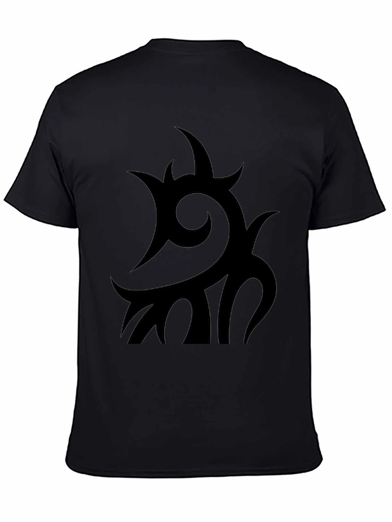 Black Tribal Graphic T-Shirt - Modern Style