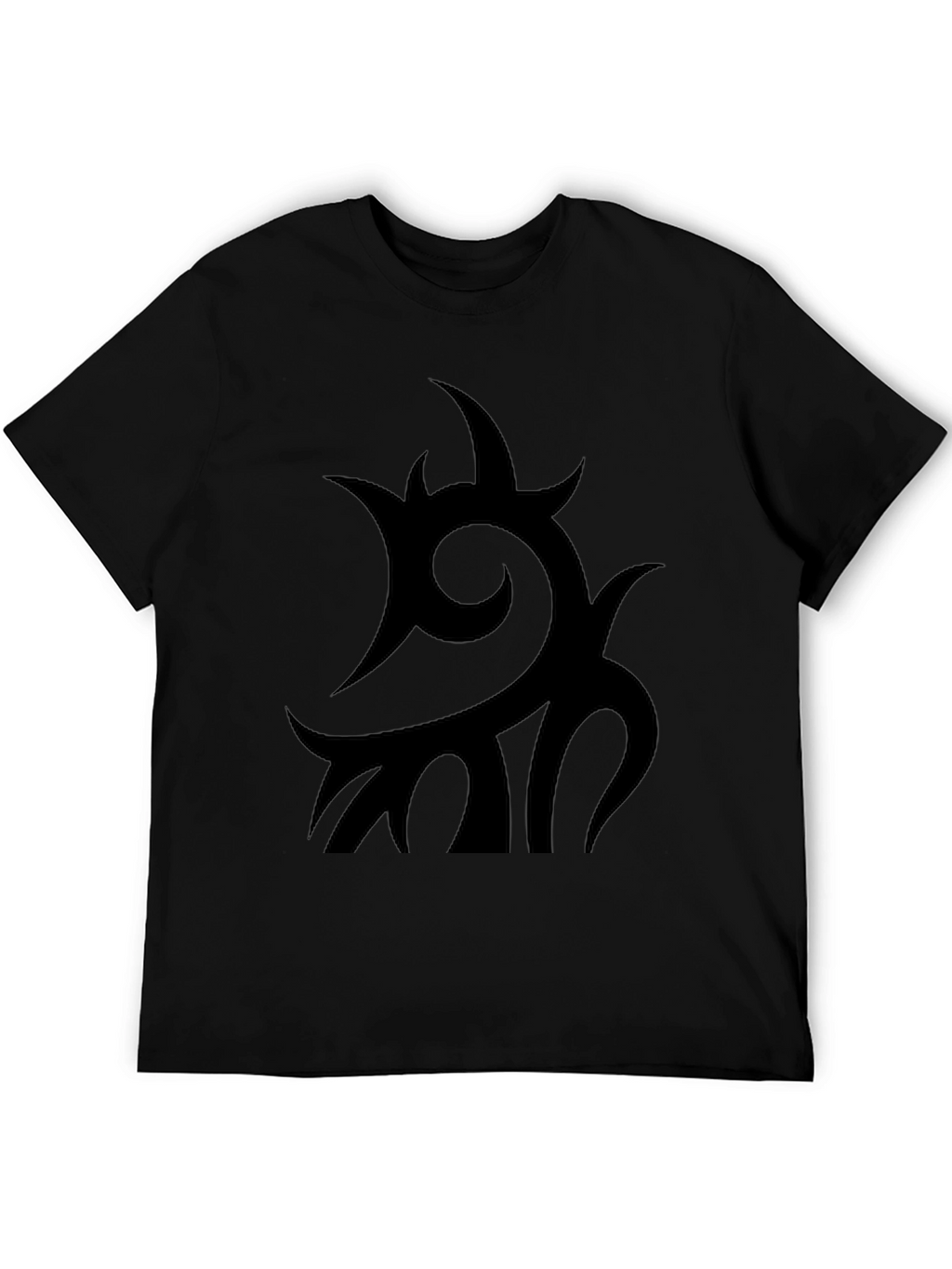 Black Tribal Graphic T-Shirt - Modern Style