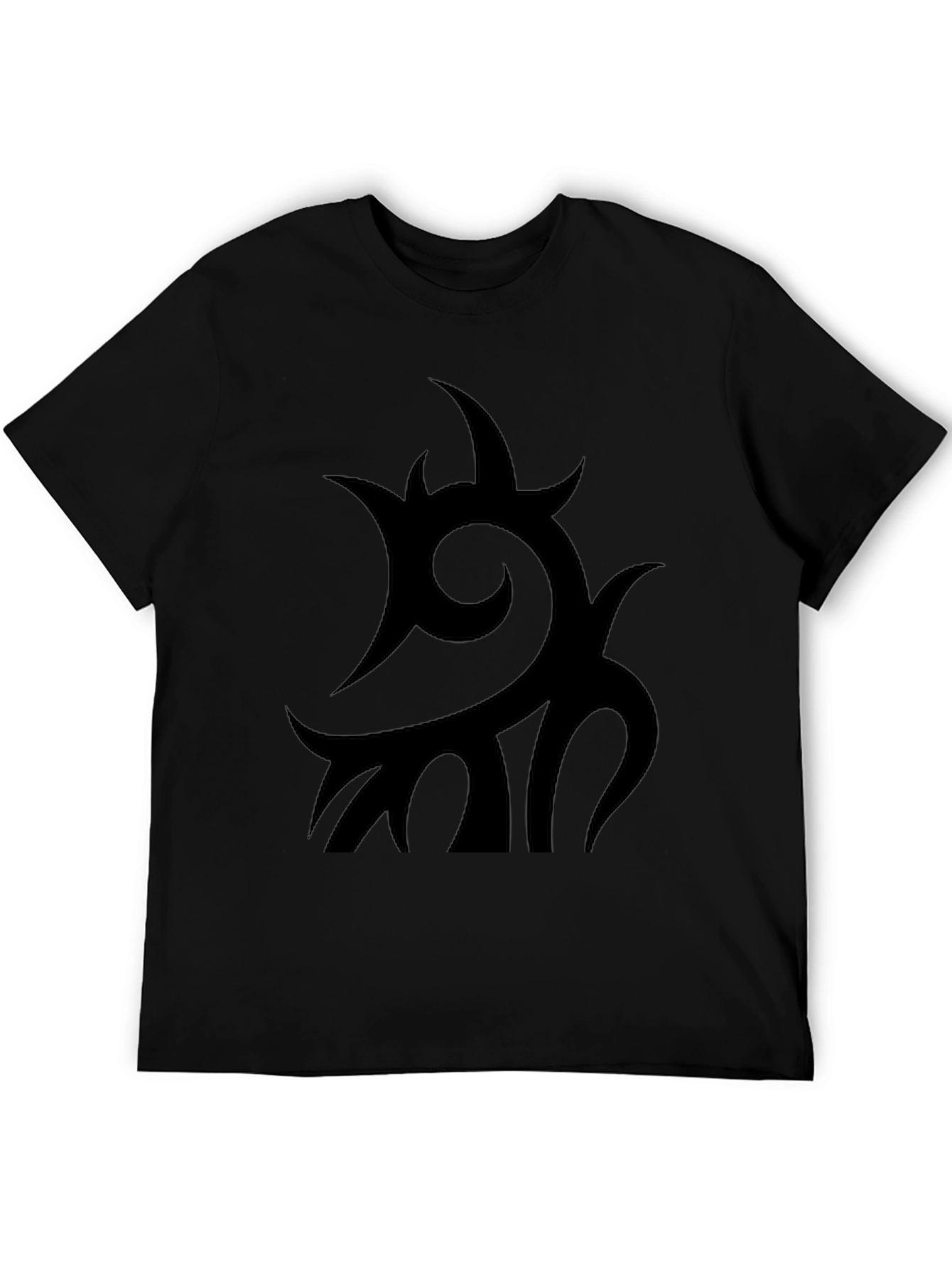 Black Tribal Graphic T-Shirt - Modern Style